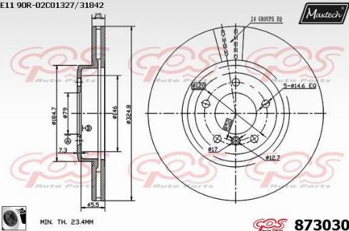 Maxtech 873030.0060 - Disque de frein cwaw.fr