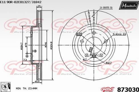 Maxtech 873030.0080 - Disque de frein cwaw.fr