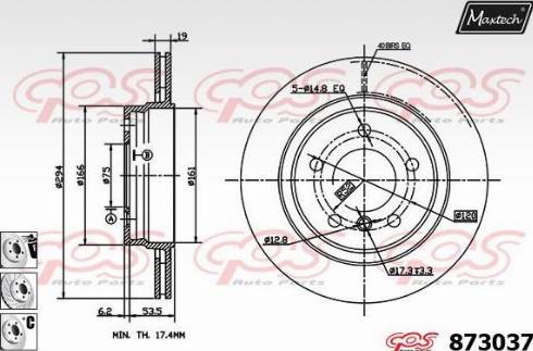 Maxtech 873037.6880 - Disque de frein cwaw.fr