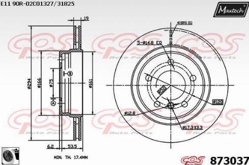 Maxtech 873037.0060 - Disque de frein cwaw.fr