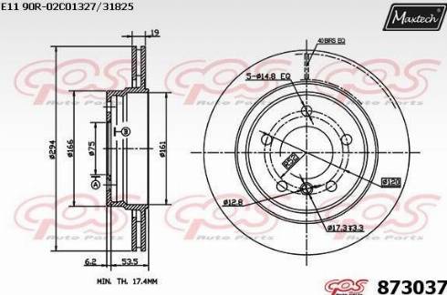 Maxtech 873037.0000 - Disque de frein cwaw.fr