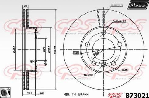 Maxtech 873021.0060 - Disque de frein cwaw.fr