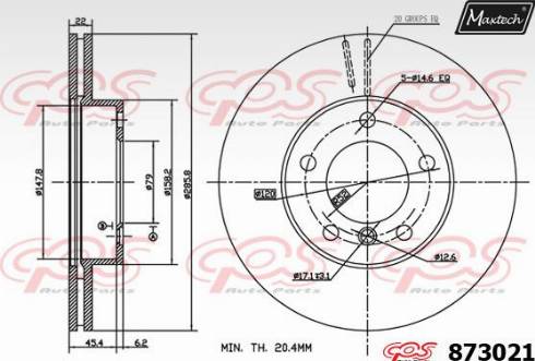 Maxtech 873021.0000 - Disque de frein cwaw.fr