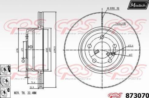 Maxtech 873070.6980 - Disque de frein cwaw.fr