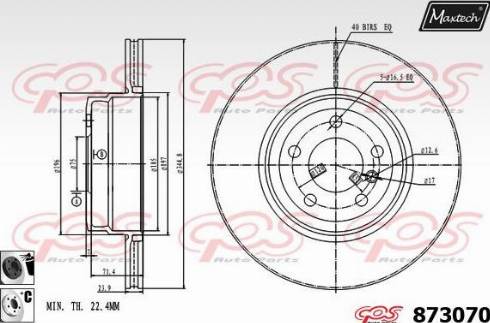 Maxtech 873070.6060 - Disque de frein cwaw.fr