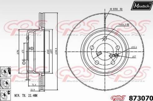 Maxtech 873070.6880 - Disque de frein cwaw.fr