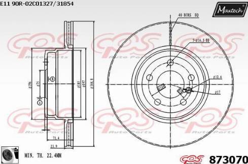 Maxtech 873070.0060 - Disque de frein cwaw.fr