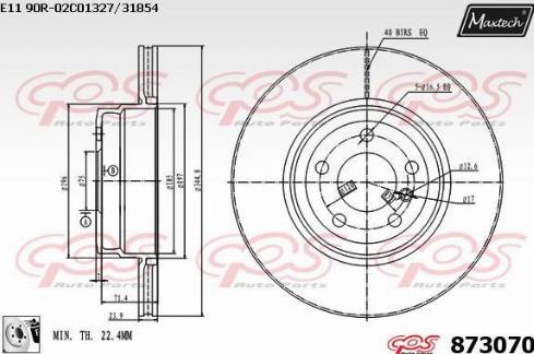 Maxtech 873070.0080 - Disque de frein cwaw.fr