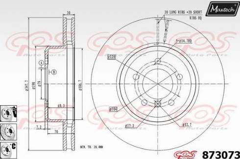 Maxtech 873073.6980 - Disque de frein cwaw.fr