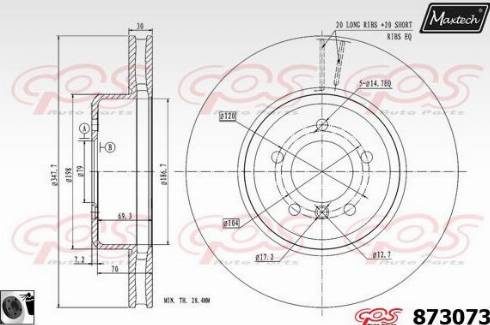 Maxtech 873073.0060 - Disque de frein cwaw.fr