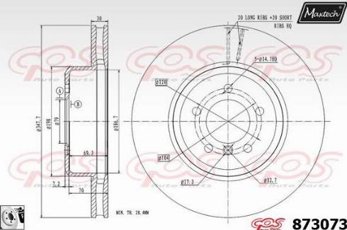 Maxtech 873073.0080 - Disque de frein cwaw.fr