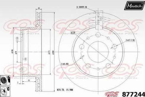 Maxtech 877244.6060 - Disque de frein cwaw.fr