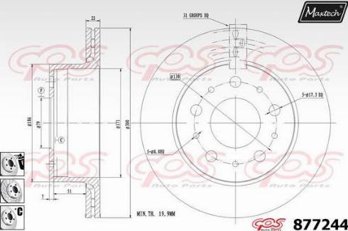 Maxtech 877244.6880 - Disque de frein cwaw.fr