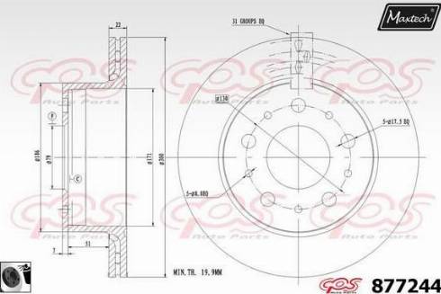 Maxtech 877244.0060 - Disque de frein cwaw.fr