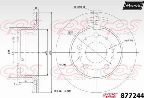 Maxtech 877244.0000 - Disque de frein cwaw.fr