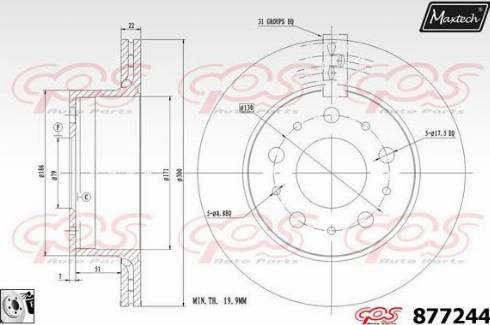 Maxtech 877244.0080 - Disque de frein cwaw.fr