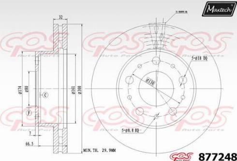 Maxtech 877248.0000 - Disque de frein cwaw.fr