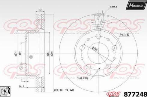 Maxtech 877248.0080 - Disque de frein cwaw.fr