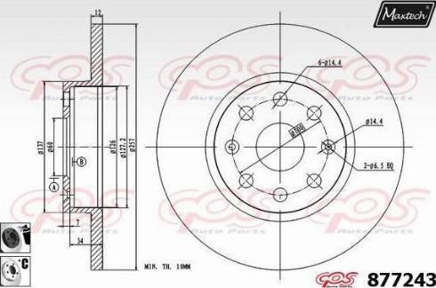 Maxtech 877243.6060 - Disque de frein cwaw.fr