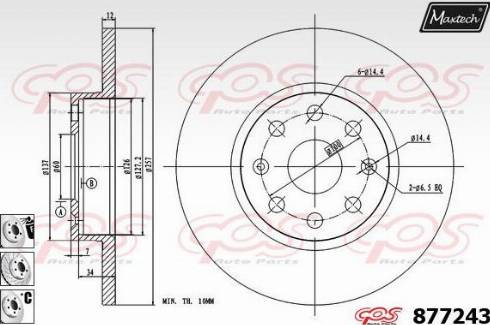 Maxtech 877243.6880 - Disque de frein cwaw.fr