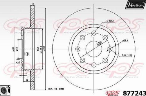 Maxtech 877243.0060 - Disque de frein cwaw.fr