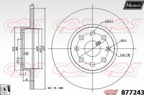 Maxtech 877243.0080 - Disque de frein cwaw.fr