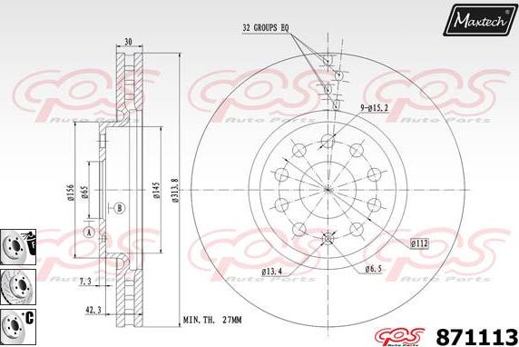 Maxtech 877243 - Disque de frein cwaw.fr