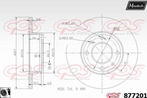 Maxtech 877201.0060 - Disque de frein cwaw.fr