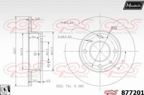 Maxtech 877201.0080 - Disque de frein cwaw.fr