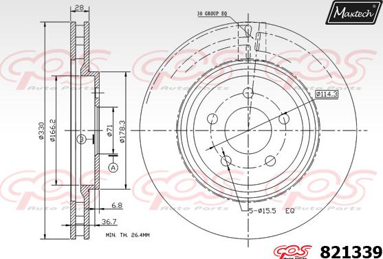 Maxtech 877201 - Disque de frein cwaw.fr