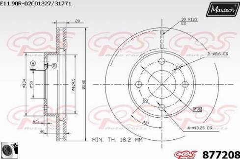 Maxtech 877208.0060 - Disque de frein cwaw.fr