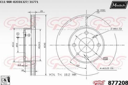 Maxtech 877208.0080 - Disque de frein cwaw.fr