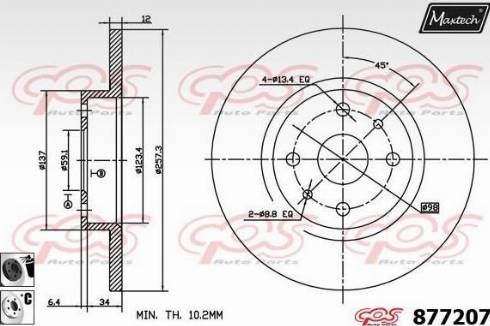 Maxtech 877207.6060 - Disque de frein cwaw.fr