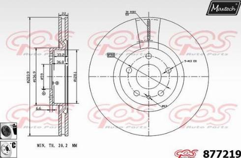 Maxtech 877219.6060 - Disque de frein cwaw.fr