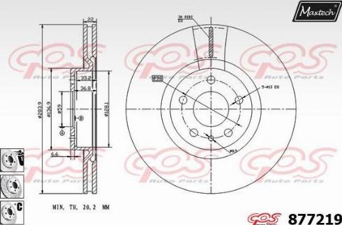 Maxtech 877219.6880 - Disque de frein cwaw.fr