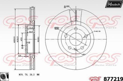 Maxtech 877219.0060 - Disque de frein cwaw.fr