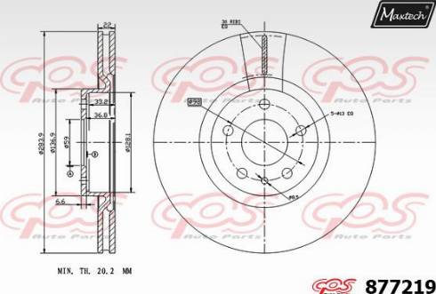 Maxtech 877219.0000 - Disque de frein cwaw.fr