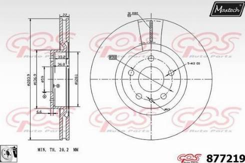 Maxtech 877219.0080 - Disque de frein cwaw.fr