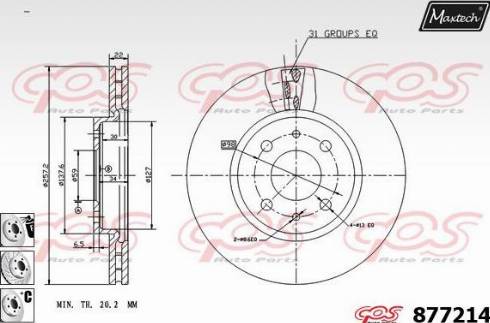 Maxtech 877214.6980 - Disque de frein cwaw.fr