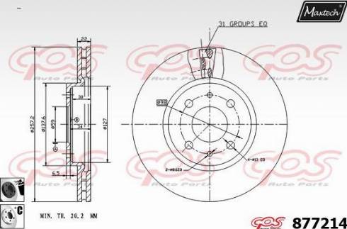 Maxtech 877214.6060 - Disque de frein cwaw.fr