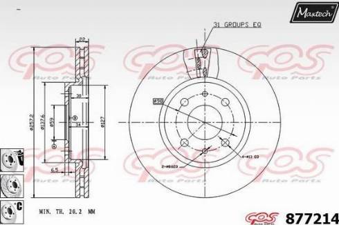 Maxtech 877214.6880 - Disque de frein cwaw.fr