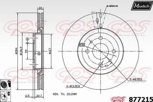 Maxtech 877215.6060 - Disque de frein cwaw.fr