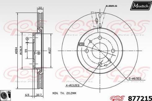 Maxtech 877215.0060 - Disque de frein cwaw.fr