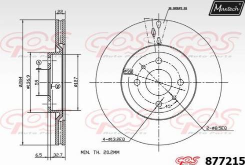 Maxtech 877215.0000 - Disque de frein cwaw.fr