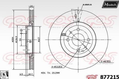 Maxtech 877215.0080 - Disque de frein cwaw.fr