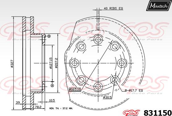 Maxtech 877215 - Disque de frein cwaw.fr