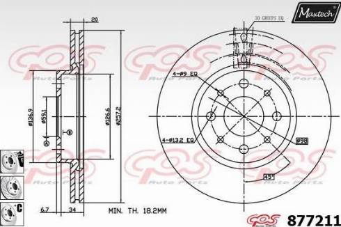 Maxtech 877211.6880 - Disque de frein cwaw.fr