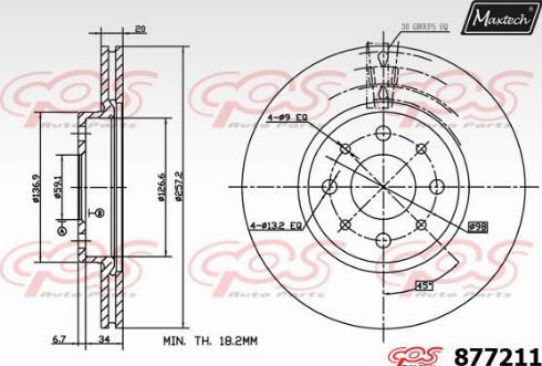 Maxtech 877211.0000 - Disque de frein cwaw.fr