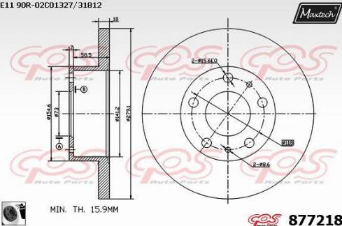 Maxtech 877218.0060 - Disque de frein cwaw.fr