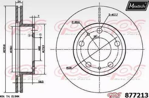 Maxtech 877213.0000 - Disque de frein cwaw.fr